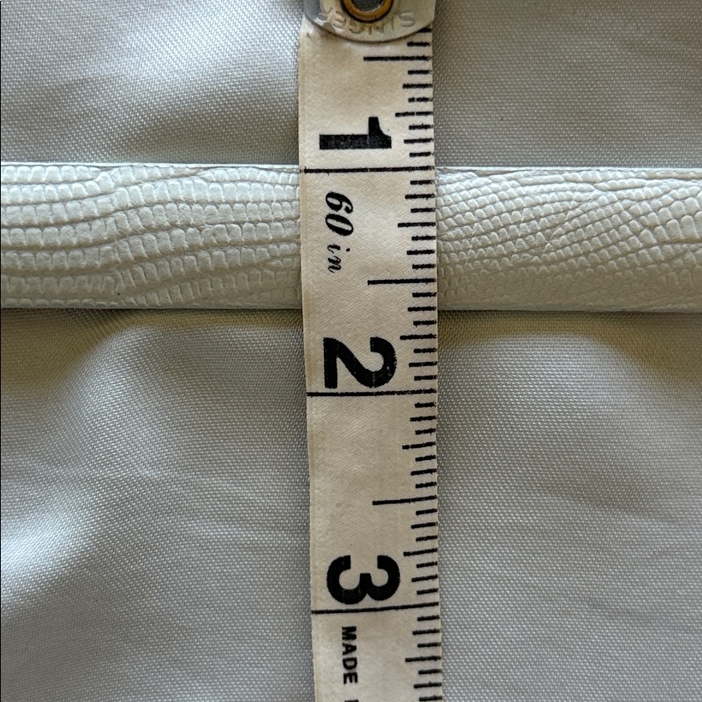 Talbots Cream Reptile Print Thin Leather Belt Mixed Metal Silver Gold Buckle XS - Picture 6 of 12